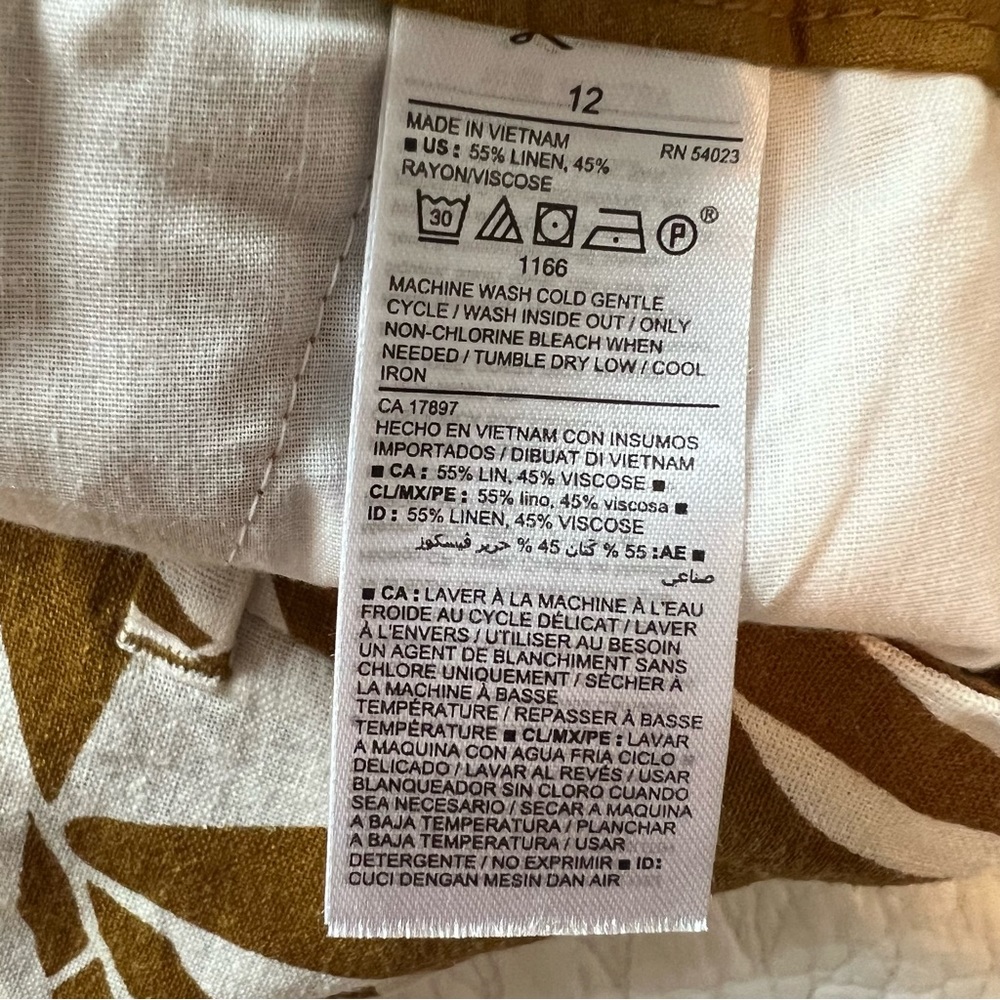 OLD NAVY Everyday short 5” Linen Hawaiian Floral Flat front Short NEW Sz 12 - Picture 8 of 8